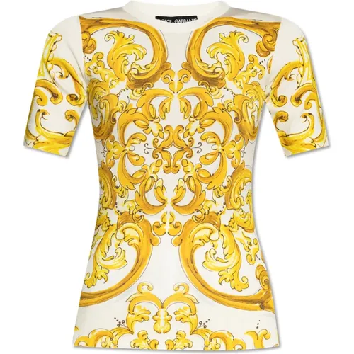 Top mit 'Majolica'-Print - Dolce & Gabbana - Modalova