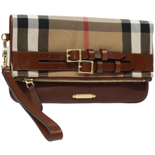 Pre-owned Clutches, female, , Size: ONE SIZE Pre-owned Canvas clutches - Burberry Vintage - Modalova