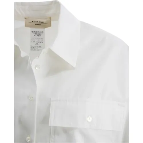 Weiße Baumwoll-Carter-Hemd , Damen, Größe: XS - Max Mara Weekend - Modalova