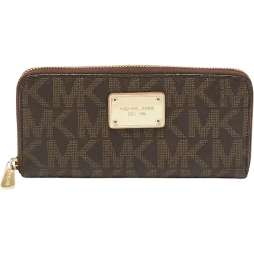 Pre-owned Wallets, female, , Size: ONE SIZE Pre-owned Coated canvas wallets - Michael Kors Pre-owned - Modalova