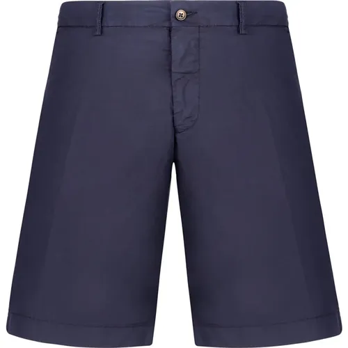 Marineblaue Baumwoll-Bermuda-Shorts , Herren, Größe: M - Berwich - Modalova