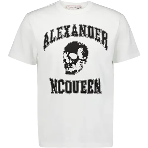 Skull Logo T-Shirt , male, Sizes: L, XL, M, S - alexander mcqueen - Modalova