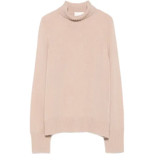 Cashmere Knitwear, female, , Size: XS Cashmere Turtleneck Sweater Ribbed - allude - Modalova