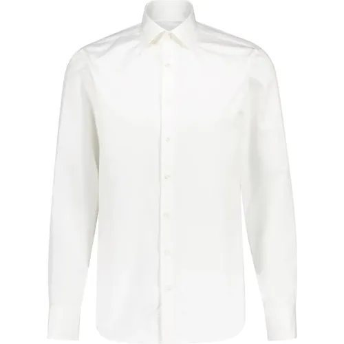 Slim-Fit Cotton Shirt , male, Sizes: L - Stenströms - Modalova