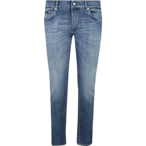 Mid-Rise Skinny Stonewashed Jeans - Dolce & Gabbana - Modalova