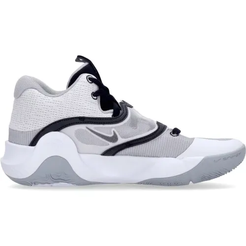 Skate Schuhe Weiß/Schwarz/Grau Basketball Stil , Herren, Größe: 45 EU - Nike - Modalova