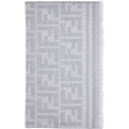 Grey Scarf with Pocket , male, Sizes: ONE SIZE - Fendi - Modalova