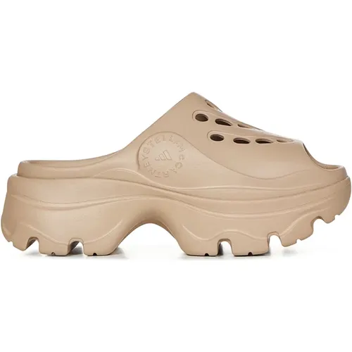 Slip-on Sandals with Perforated Details , female, Sizes: 8 UK - adidas by stella mccartney - Modalova