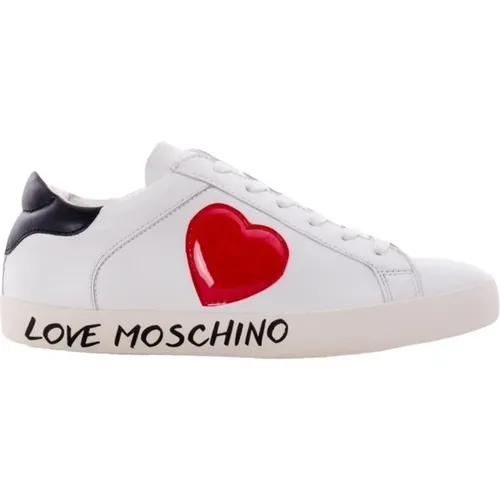 Sneakers mit goldenem Logo , Damen, Größe: 37 EU - Love Moschino - Modalova