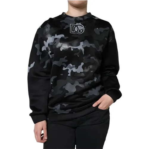 Camouflage Logo Rundhals Pullover - Dolce & Gabbana - Modalova