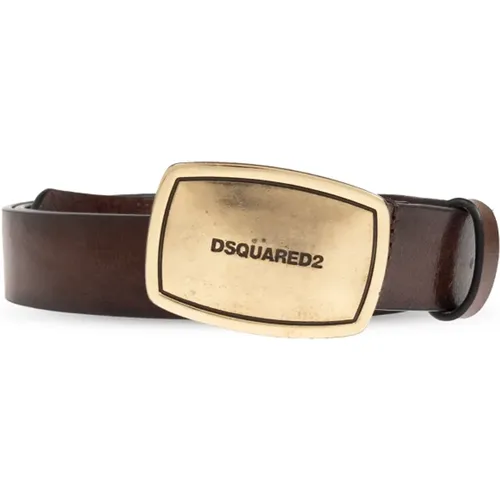 Leder Gürtel , Damen, Größe: 95 CM - Dsquared2 - Modalova