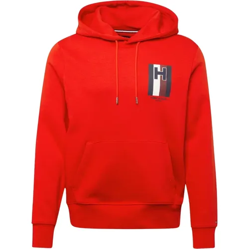 Mens Hooded Logo Sweatshirt , male, Sizes: L - Tommy Hilfiger - Modalova