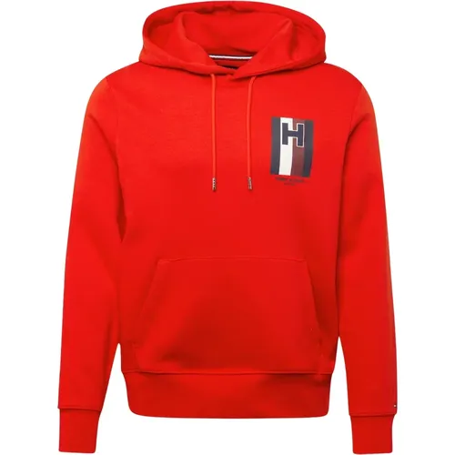 Mens Hooded Logo Sweatshirt , male, Sizes: M, L - Tommy Hilfiger - Modalova