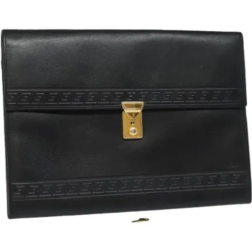 Pre-owned Clutches, female, , Size: ONE SIZE Pre-owned Leather briefcases - Versace Pre-owned - Modalova