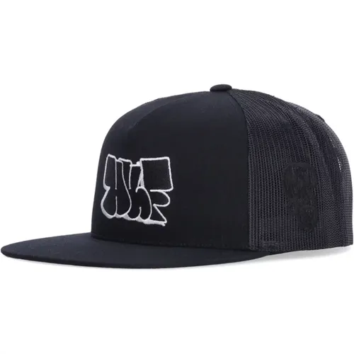 Caps, male, , Size: ONE SIZE Wavy Trucker Flat Brim Cap - HUF - Modalova