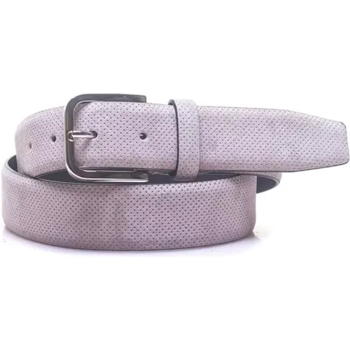 Belts, male, , Size: 90 CM Leather Belt - Canali - Modalova