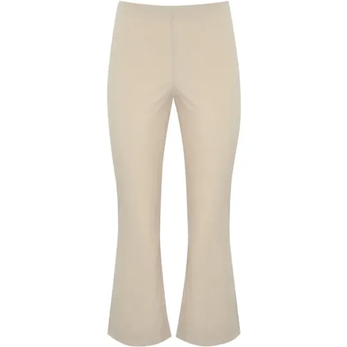 Cotton Trousers with Elastic Waistband , female, Sizes: 2XS, M, S - Liviana Conti - Modalova