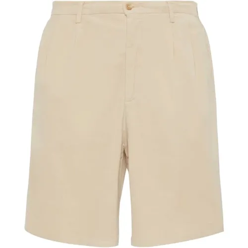 Ultra leichte Baumwollvelour Bermuda Shorts , Herren, Größe: M - Boggi Milano - Modalova