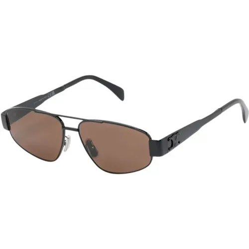 Schwarze Sonnenbrille für den täglichen Gebrauch , Herren, Größe: 57 MM - Celine - Modalova