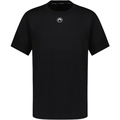 Mond Logo T-Shirt - Baumwolle - Schwarz - Marine Serre - Modalova