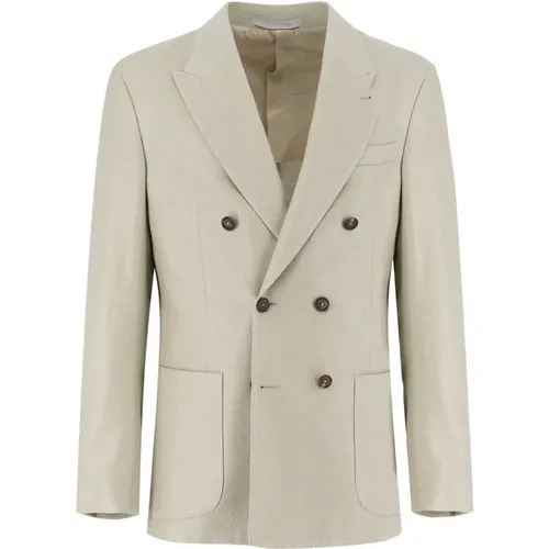 Blazers, male, , Size: 2XL Double-Breasted Jacket - Eleventy - Modalova