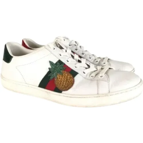 Pre-owned Sneakers, female, , Size: 7 US Pre-owned Leather sneakers - Gucci Vintage - Modalova