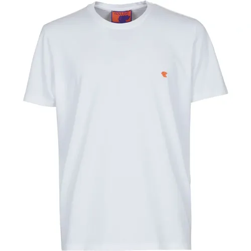 Besticktes Hahn Crew T-shirt , unisex, Größe: 2XL - Gallo - Modalova