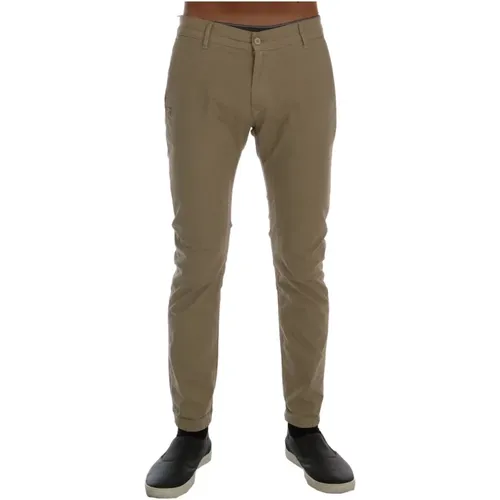 Chinos, male, , Size: W30 Cotton Stretch Slim Fit Chinos - Daniele Alessandrini - Modalova