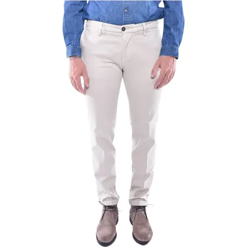 Chinos, male, , Size: W38 Cotton Blend Pants with American Pockets - Re-Hash - Modalova