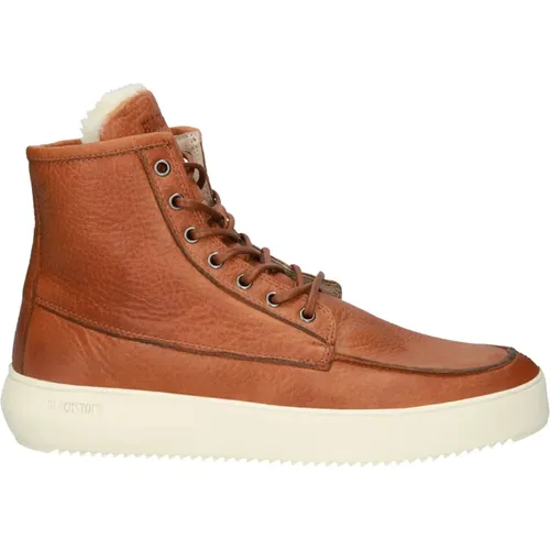 Cuoio High-Top Sneaker , Herren, Größe: 49 EU - Blackstone - Modalova