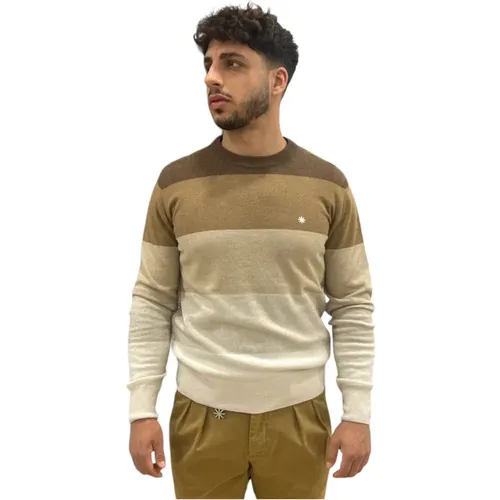 Crew Neck Sweater , male, Sizes: XL, L, S - Manuel Ritz - Modalova