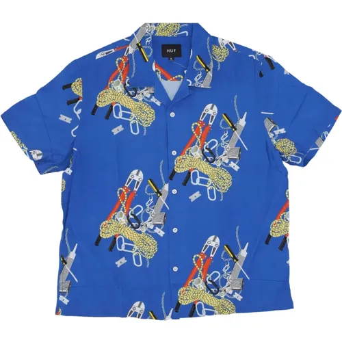 Short Sleeve Shirts, male, , Size: L Royal Resort Camp Collar Shirt - HUF - Modalova