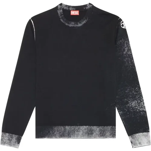 Reverse-print cotton jumper , male, Sizes: M, L, S - Diesel - Modalova