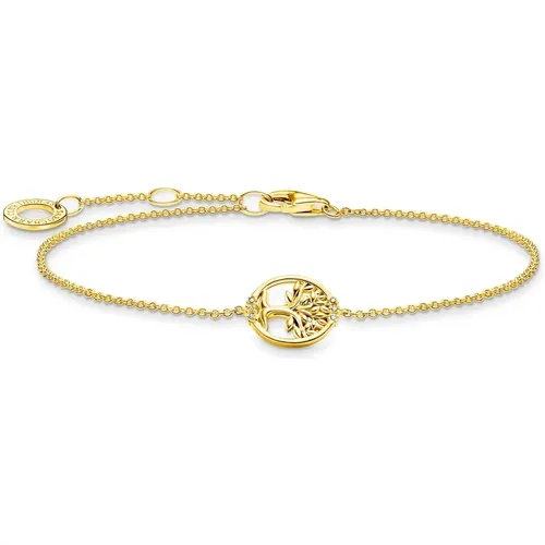 Bracelets, female, , Size: ONE SIZE Gold Tree of Love Bracelet - Thomas Sabo - Modalova