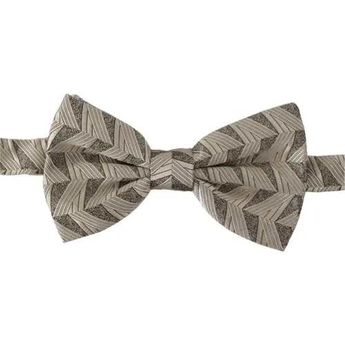 Bowties, male, , Size: ONE SIZE 100% Silk Adjustable Neck Papillon Bow Tie - Dolce & Gabbana - Modalova