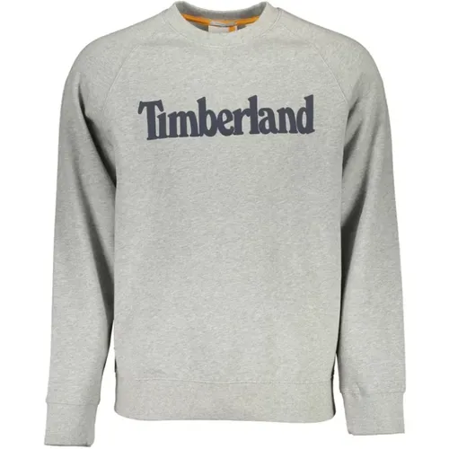 Umweltfreundlicher Grauer Sweatshirt mit Rundhalsausschnitt , Herren, Größe: 3XL - Timberland - Modalova