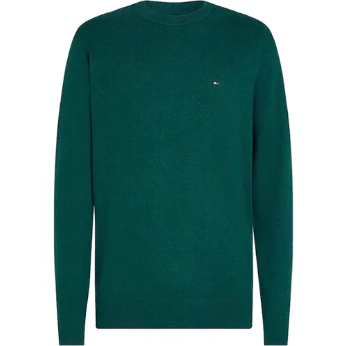 Grüner Strickpullover Regular Fit , Herren, Größe: 2XL - Tommy Hilfiger - Modalova