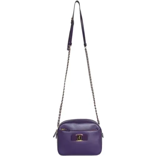 Pre-owned Cross Body Bags, female, , Size: ONE SIZE Pre-owned Leather shoulder-bags - Salvatore Ferragamo Pre-owned - Modalova