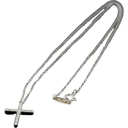 Pre-owned Jewellery, female, , Size: ONE SIZE Pre-owned White Gold necklaces - Tiffany & Co. Pre-owned - Modalova