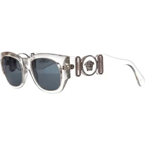 Pre-owned Accessories, female, , Size: ONE SIZE vintage oversized clear sungles - Versace Pre-owned - Modalova