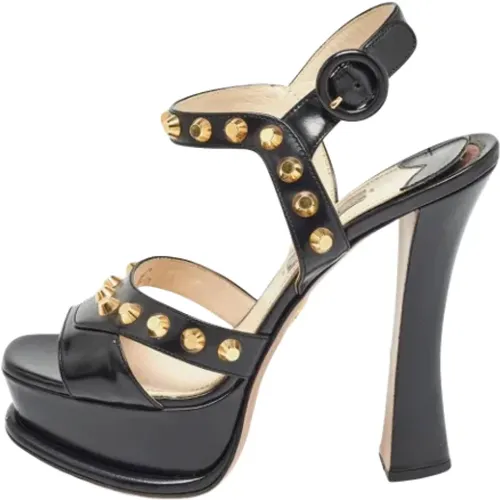 Pre-owned Leather sandals , female, Sizes: 4 UK - Prada Vintage - Modalova