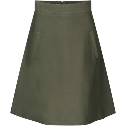 Smart Denim Skirt with High Waist , female, Sizes: 2XL, XL, XS - Mads Nørgaard - Modalova