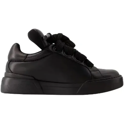 Pre-owned Leather sneakers , female, Sizes: 10 UK - Dolce & Gabbana Pre-owned - Modalova