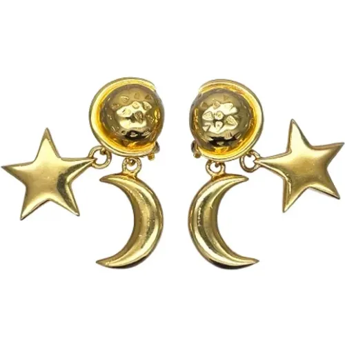 Pre-owned Jewellery, female, , Size: ONE SIZE Pre-owned Metal earrings - Celine Vintage - Modalova