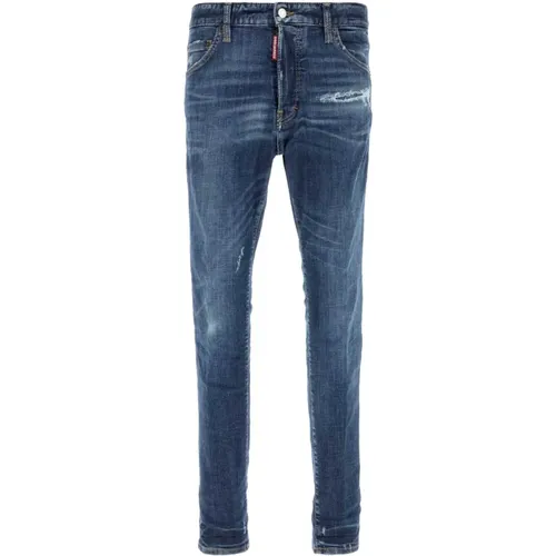 Slim-fit Jeans, male, , Size: M Stretch Denim Cool Guy Jeans - Dsquared2 - Modalova