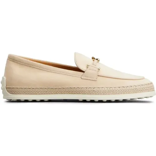 Loafers with Buckle and Gold Finishes , female, Sizes: 4 1/2 UK, 5 UK, 7 UK, 3 UK - TOD'S - Modalova