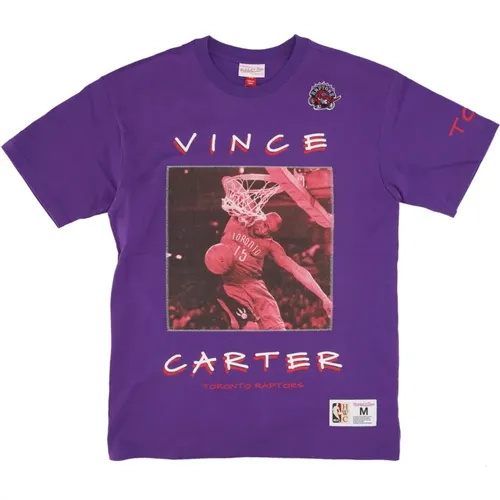 T-Shirts, male, , Size: L Vintage NBA Tee Vince Carter Toronto - Mitchell & Ness - Modalova