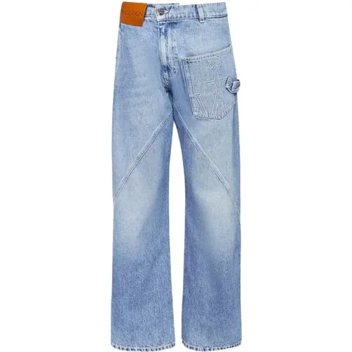 Blaue Denim Twisted Seam Jeans , Damen, Größe: W24 - JW Anderson - Modalova