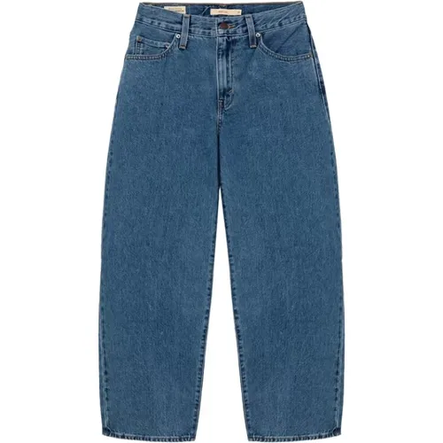 Levi's, Baggy Dad Jeans in Medium-Wash Denim , Damen, Größe: W28 - Levis - Modalova
