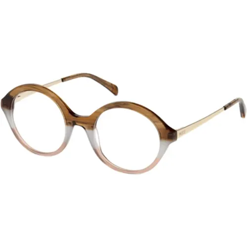 Light Brown Pink Eyewear Frames , female, Sizes: 51 MM - EMILIO PUCCI - Modalova